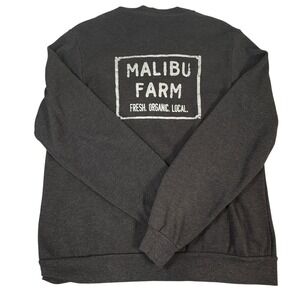 Malibu Farm Bella + Canvas Zip Up Hoodie Sweatshirt Womens XL Gray